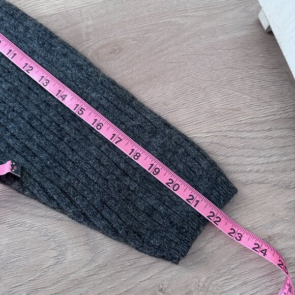 100% Wool Nordic Fair Isle Ski Sweater sz L - Charcoal - Picture 10 of 11